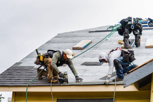 Professional Gutter Installation technician working in Lakeside, MT
